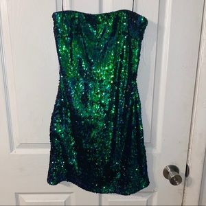 Sequined strapless Forever 21 dress